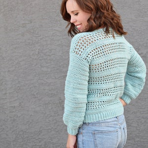 Simple Eyelet Sweater Crochet Pattern