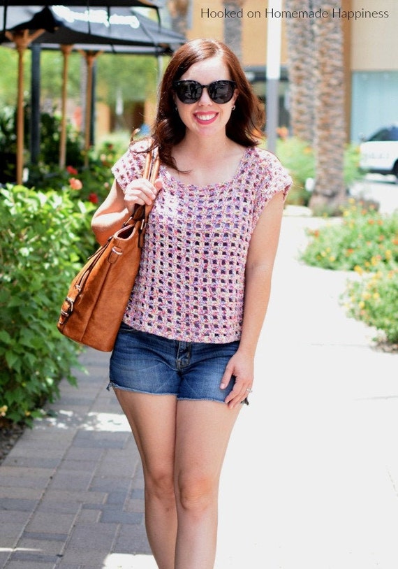 Block Party Tee Crochet Pattern - Etsy