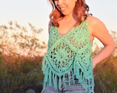 OHGA CROCHET ブラウス OYOANGLE Women's Crochet Hollow Out Long Sleeve Off Shoulder