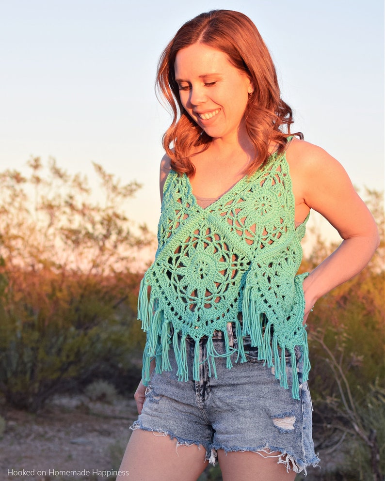 Boho Tank Top Crochet Pattern image 1