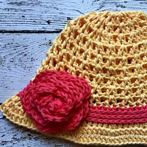 Sunshine & Roses Crochet Summer Hat Pattern image 3