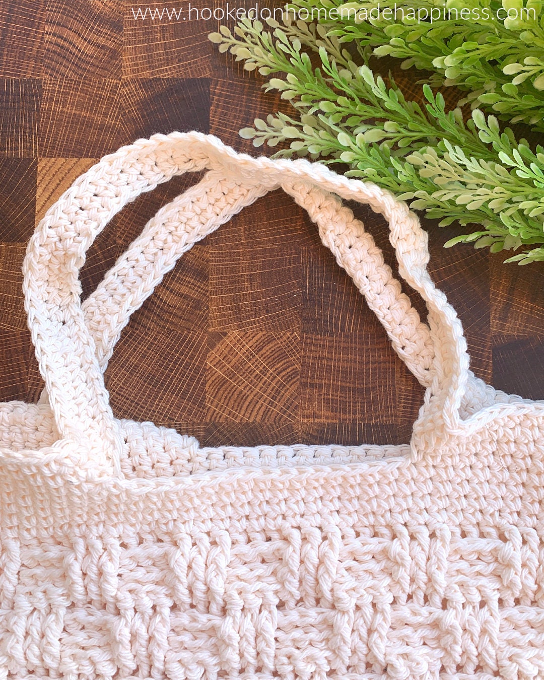Basketweave Market Bag Crochet Pattern Etsy