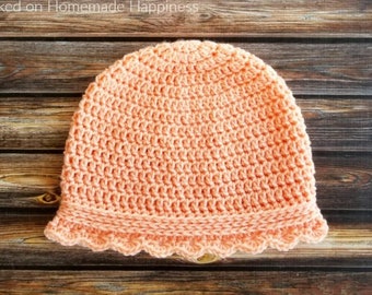 Flower Petal Cap Crochet PATTERN