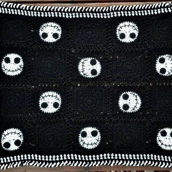 Jack Skellington Crochet Afghan Pattern Etsy