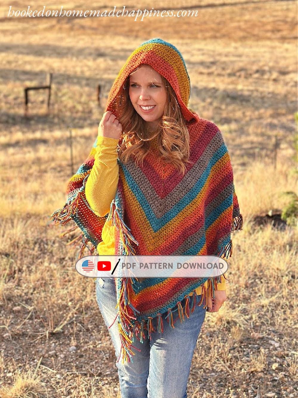 Winter warm poncho - Etsy 日本