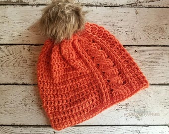 Cabled Beanie Crochet Pattern