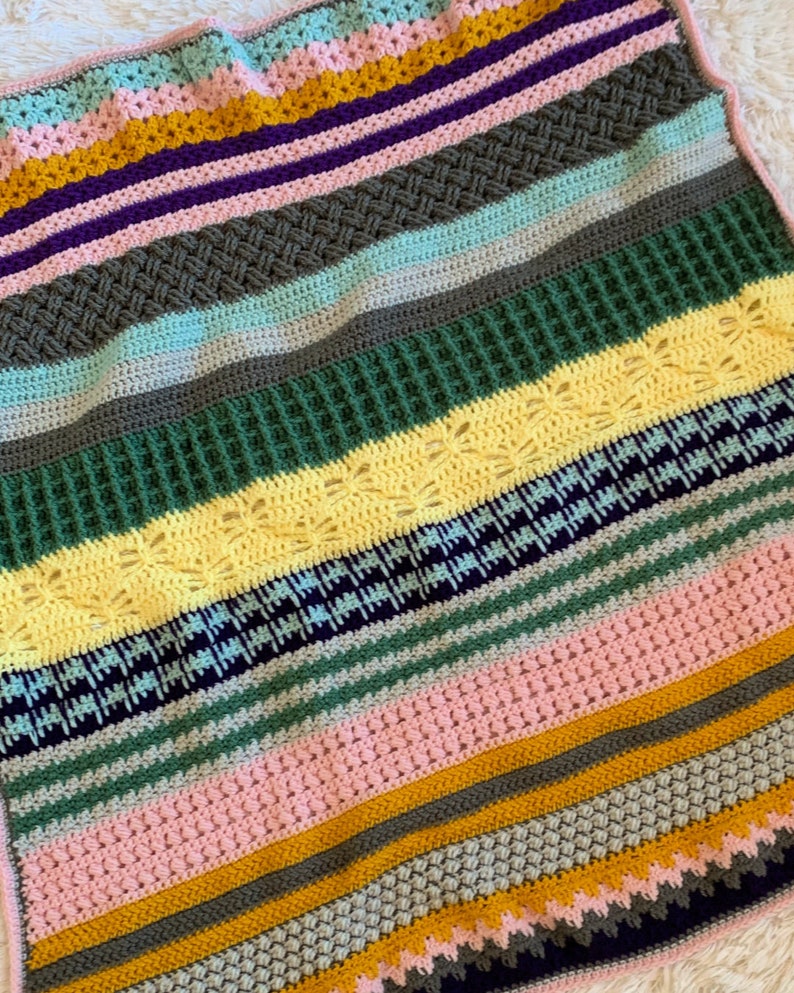 Stitch Sampler Scrapghan Crochet Pattern image 2