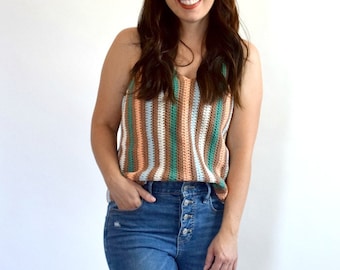 Patrón de crochet para camisola de macarrones