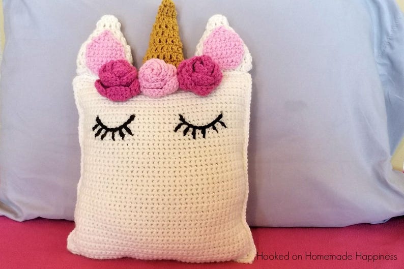 Unicorn Pillow Friend Crochet Pattern image 1