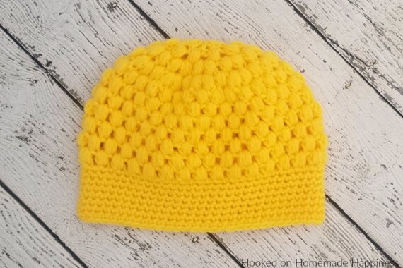 Puff Stitch Beanie Crochet Pattern 