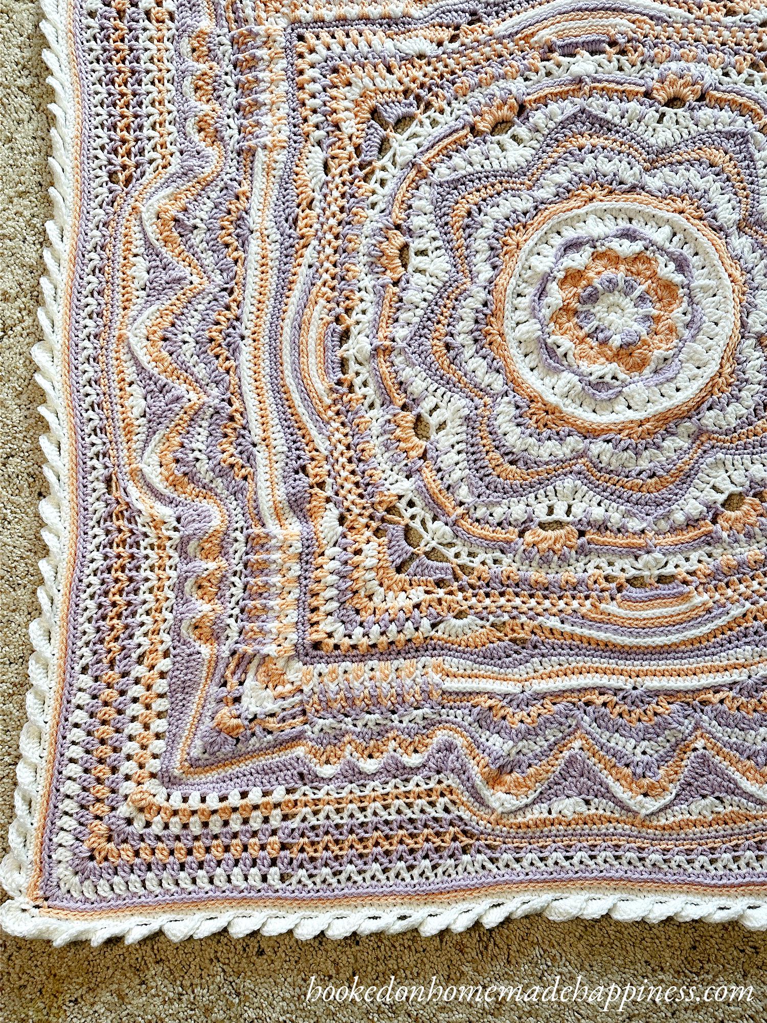 Mandala Blanket Crochet Pattern PDF | Round Crochet Afghan Pattern