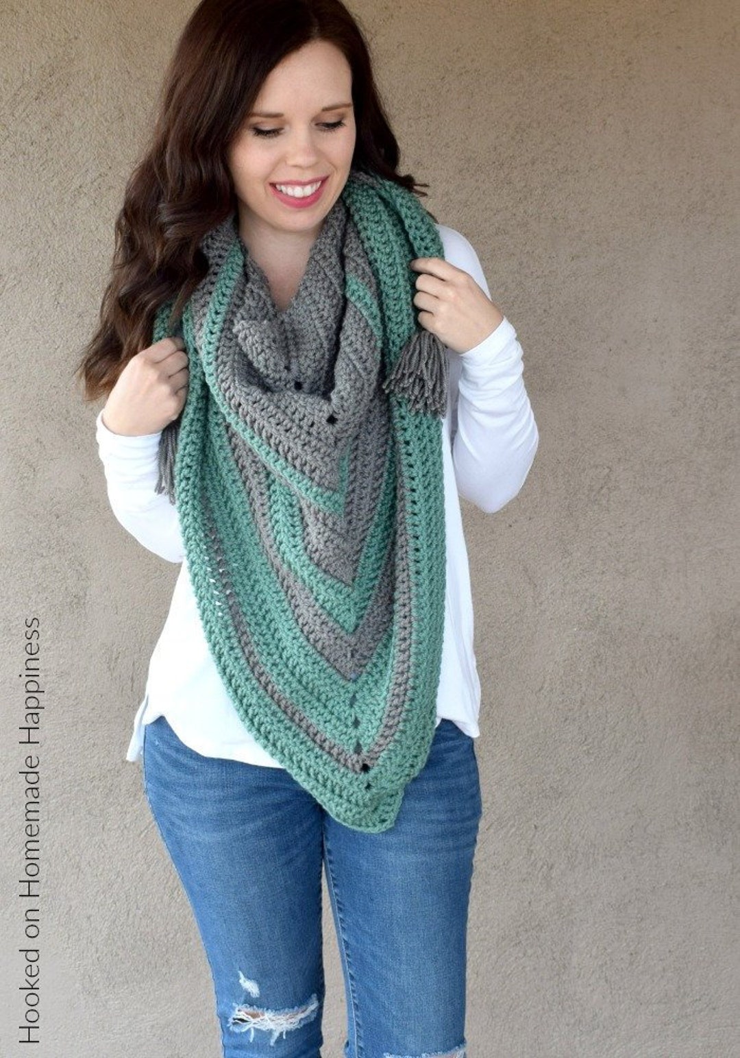 Easy All DC Triangle Scarf Crochet Pattern - Etsy