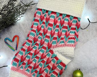 Braided Christmas Stocking Crochet Pattern