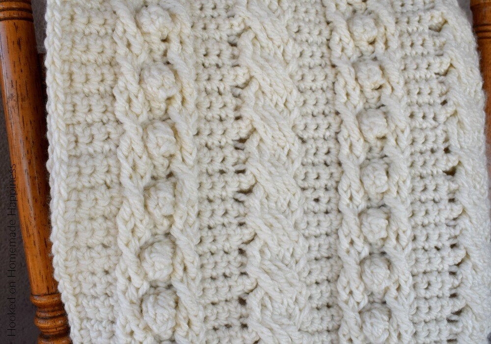 Crochet Cable Blanket Crochet Pattern Etsy