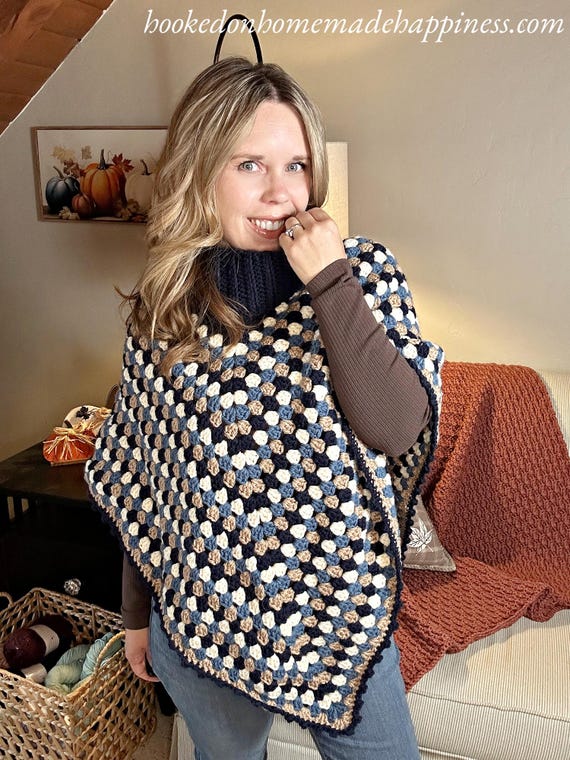 トップス S'YTE FRENCH TERRY RANDOM STITCH PONCHO Granny Stitch Poncho Crochet Pattern - Etsy