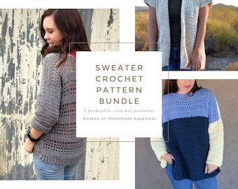 Sweater Crochet Pattern Bundle