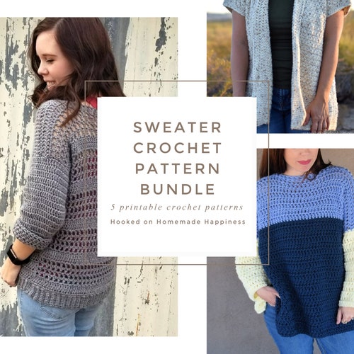 Easy Crochet Vest Pattern Bohemian Coat Cardigan Sweater - Etsy