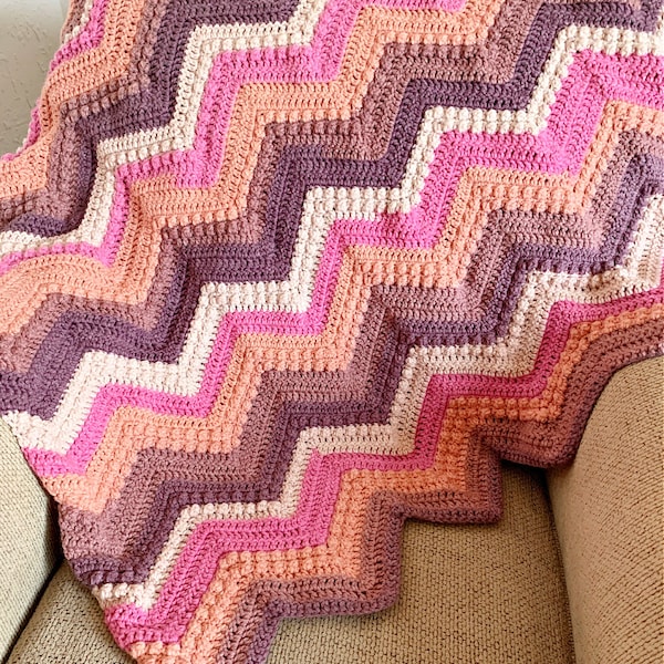 Raspberry Baby Blanket Crochet Pattern