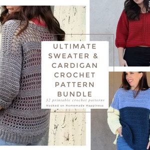 Ultimate Sweater & Cardigan Crochet Pattern Bundle