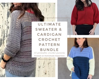 Ultimate Sweater & Cardigan Crochet Pattern Bundle