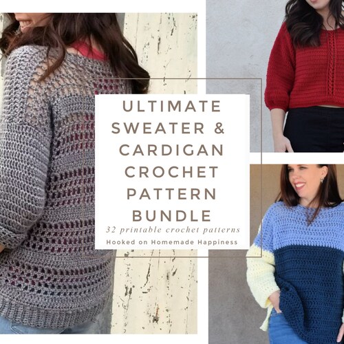 Cardigan Crochet Pattern Bundle 