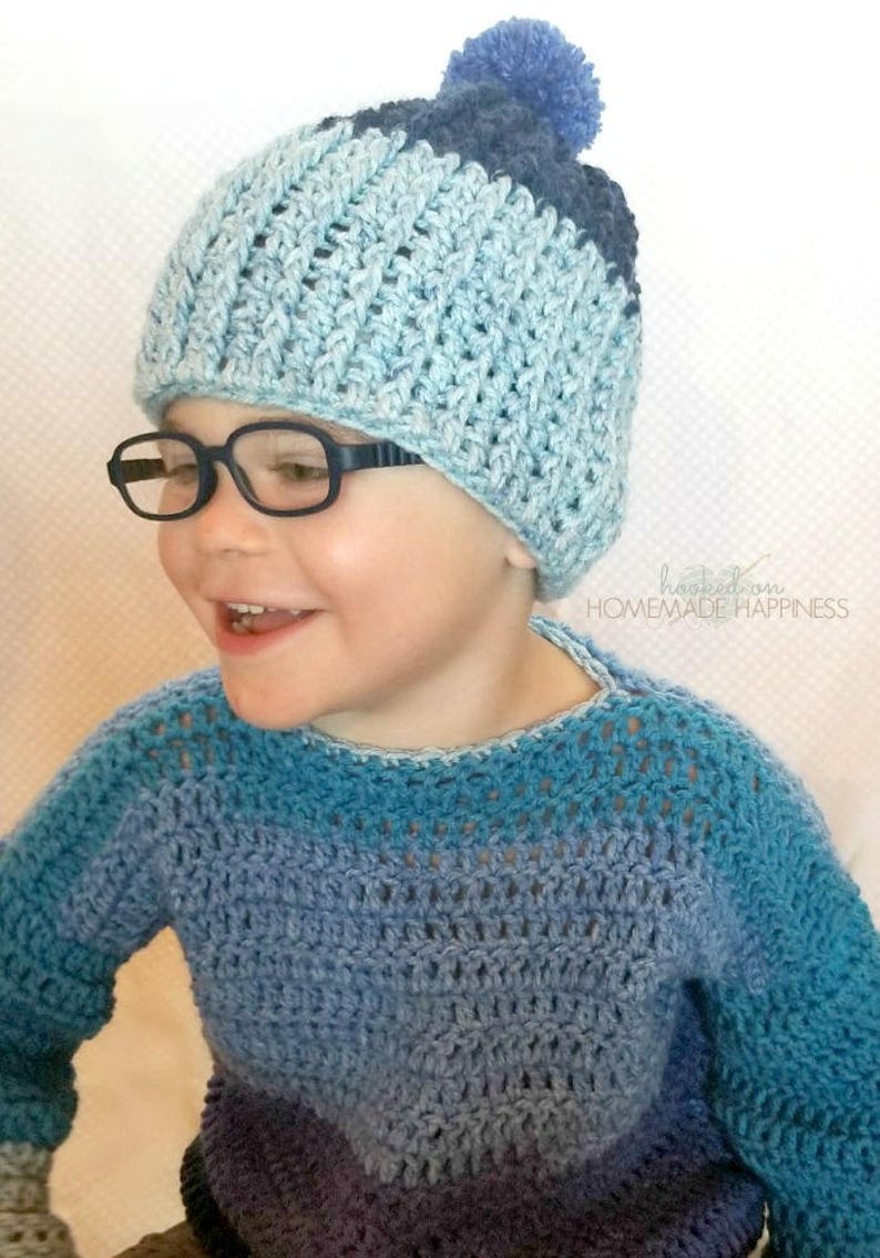 Kid's Ribbed Beanie Crochet Pattern image 2