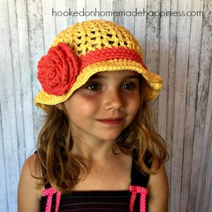 Sunshine & Roses Crochet Summer Hat Pattern image 1
