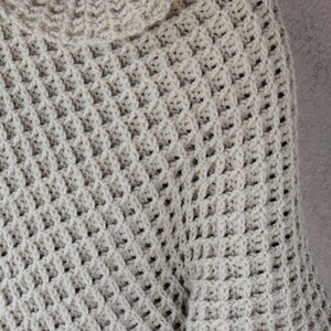 Waffle Stitch Poncho Crochet Pattern image 2