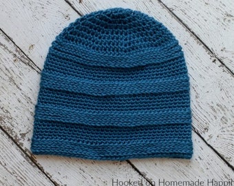 Textured Stripe Beanie Crochet Pattern