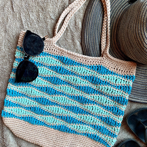 Beach Waves Market Bag Crochet Pattern