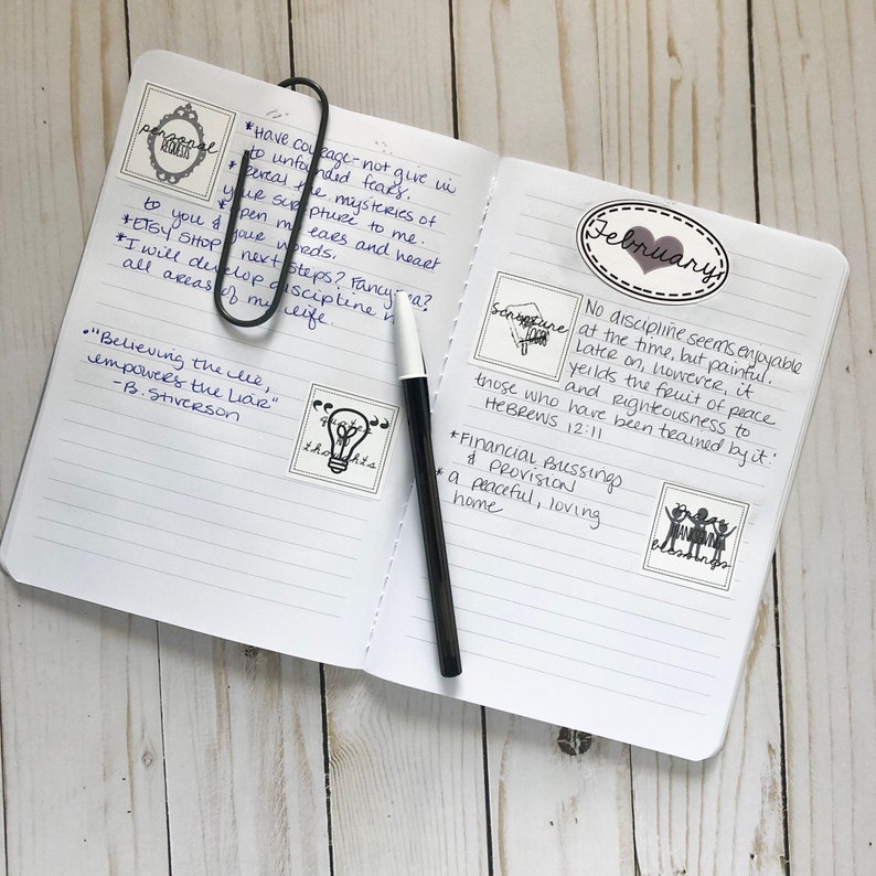 Prayer Journal Stickersprintable stickerschristian Etsy