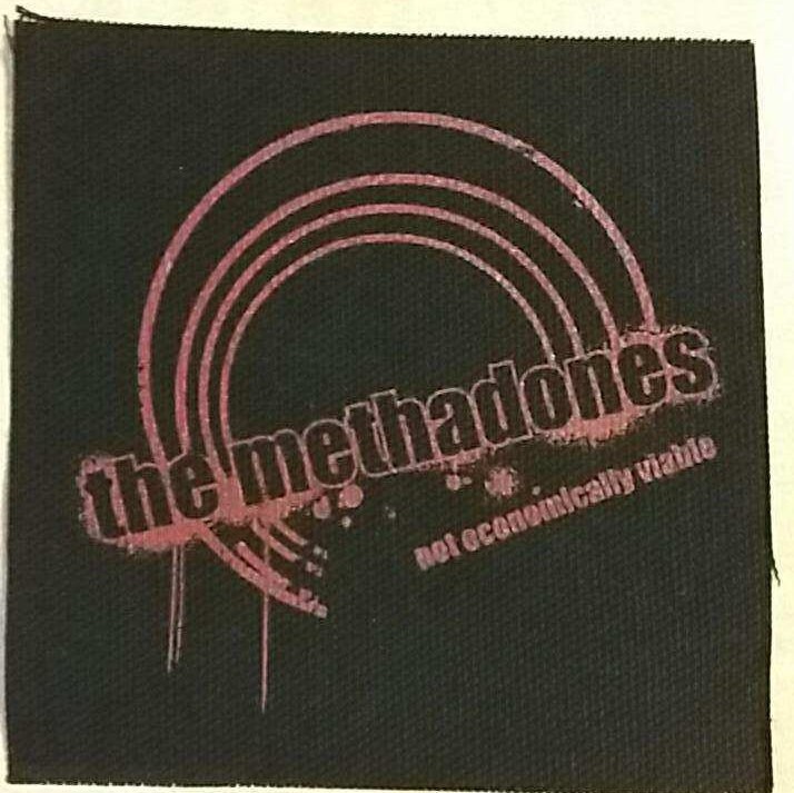 The Methadones Not Economically Viable Black Patch Sew On Punk Etsy