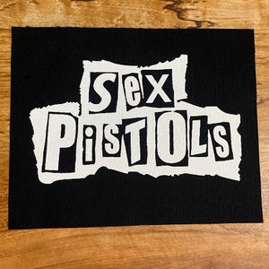 Sex Pistols sew on patch black fabric punk rock