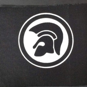 Trojan records patch hand made screen printed black fabric ska oi! reggae punk spirit of 69