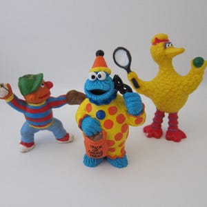 Big Bird, Ernie and the Cookie Monster Vintage Figures