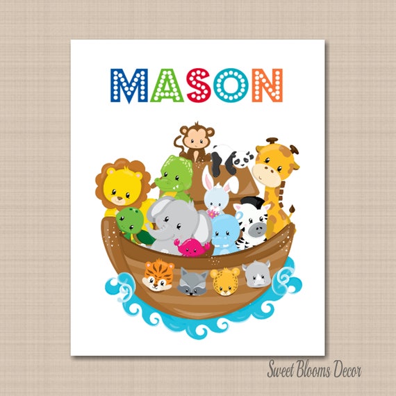 noah's ark baby room decor