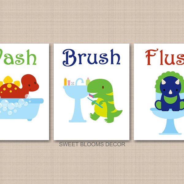 Dinosaur Bathroom - Etsy