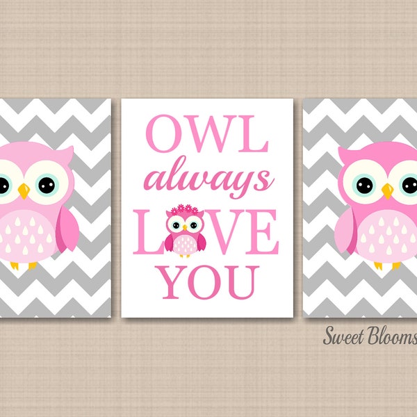 Pink Owl Nursery Etsy