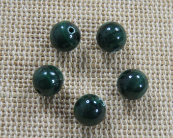 Perles Malachite AAA, 6mm, 8mm, ensemble de 5 pierre de gemme, pour fabrication bijoux DIY