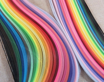 Quilling rainbow scrapbooking paper - 3mm 5mm 7mm - Paper for decoration creation of table