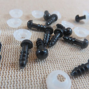 Round black safety eyes 5mm 6mm 8mm 10mm 12mm 18mm secure eyes amigurumi soft toy doll 6mm