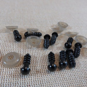 Round black safety eyes 5mm 6mm 8mm 10mm 12mm 18mm secure eyes amigurumi soft toy doll 5mm