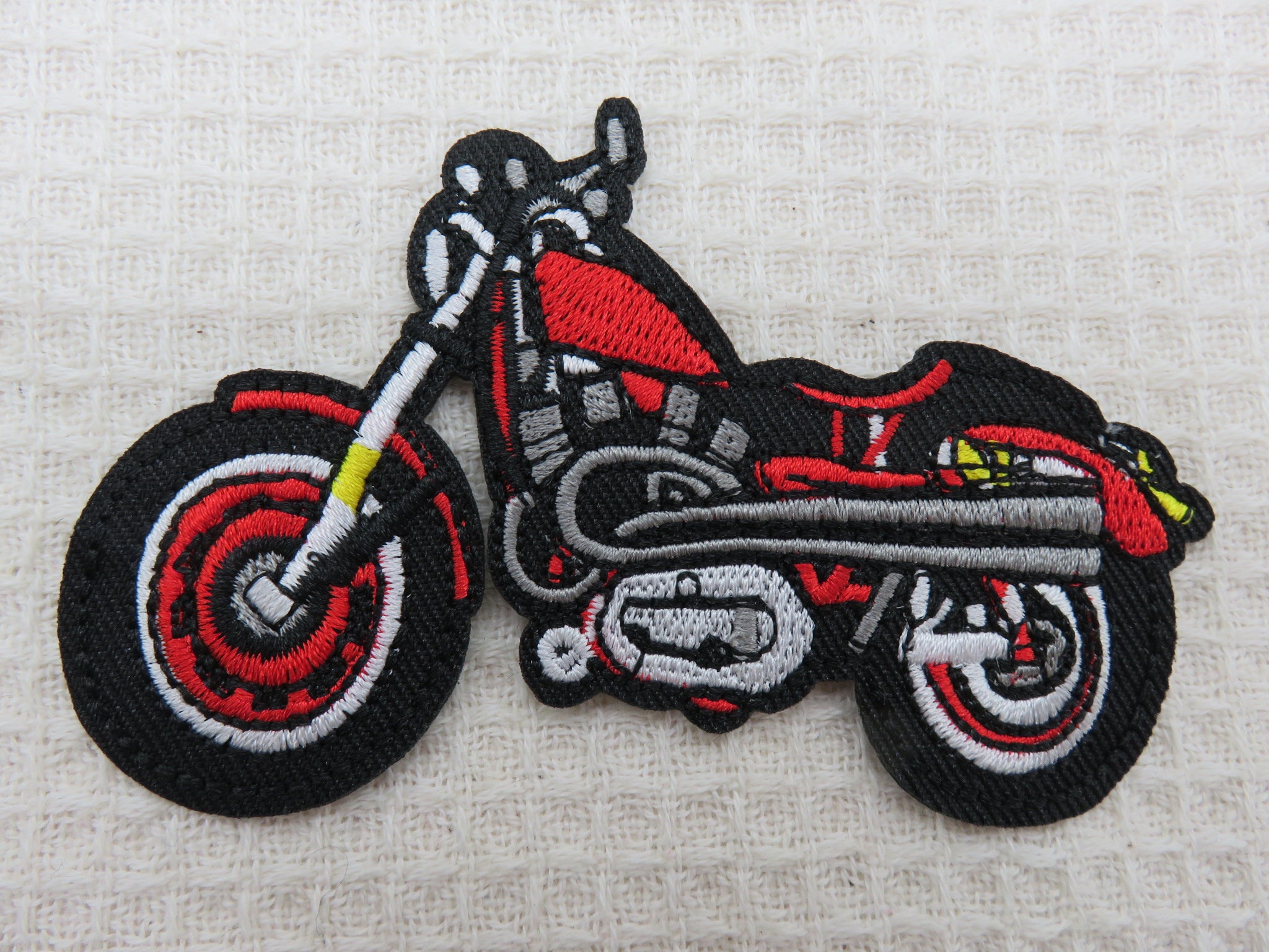 Motorcycle Red Black Iron-On Patch – Kerena Nicole LLC