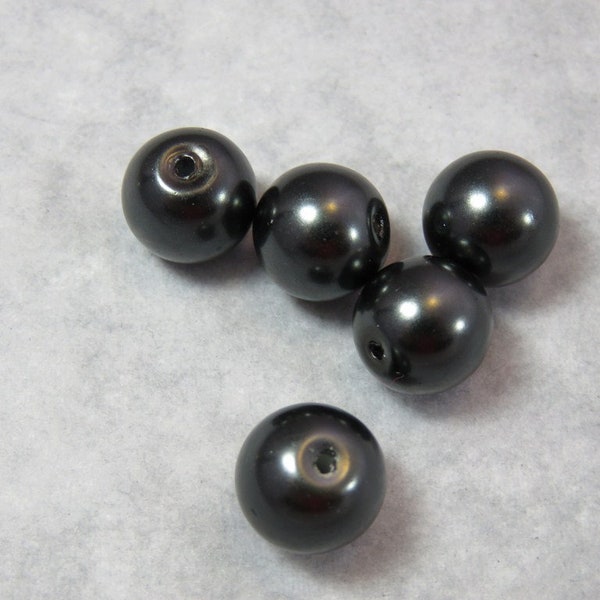 10 Perles Hématite 8mm ronde noir, ensemble de 10 perle, créer vos bijoux DIY