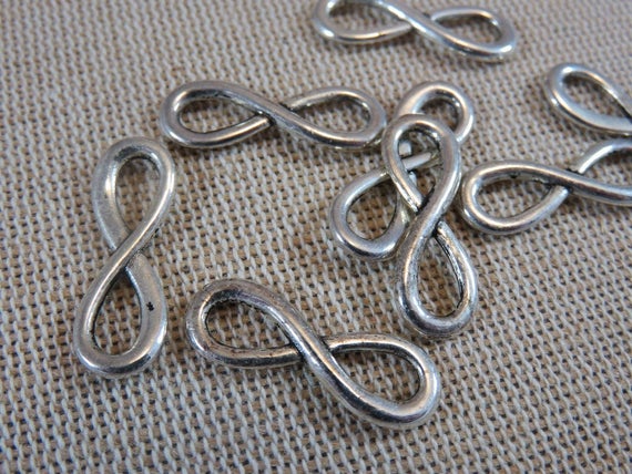 45Pcs Antiqued Silver Tone Round Rings Charms Pendants Connectors 22mm