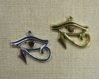 Eye of Horus Egyptian god pendant 25mm - hieroglyph charm for jewelry making