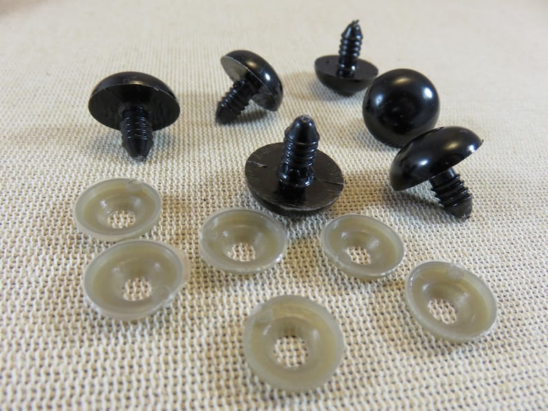 Round black safety eyes 5mm 6mm 8mm 10mm 12mm 18mm secure eyes amigurumi soft toy doll 18mm