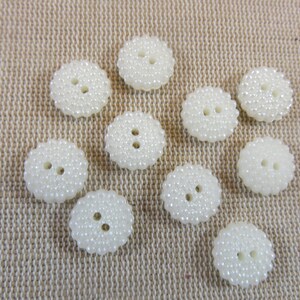 10 Boutons effet perlé moutonnée 12mm ensemble de 10 boutons de couture layette image 2