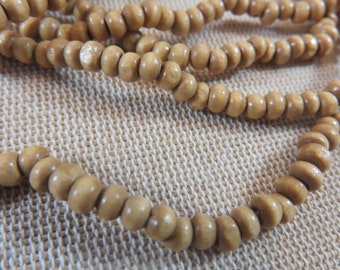 25 Perles en bois marron multicolore 4mm, ensemble de 25 perle, fabrication bijoux DIY