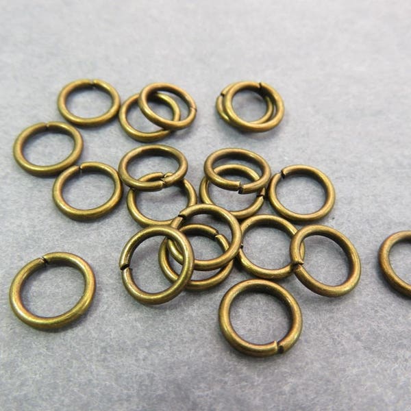 50 Anneaux de jonction bronze 4mm 5mm 6mm 7mm 8mm 9mm en métal - ensemble de 50 apprêt pour bijoux